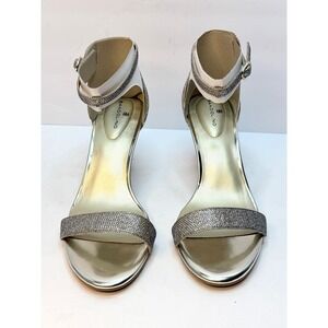 Bandolino Silver Sparkle Ankle-Strap Sandals